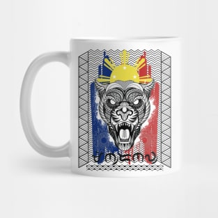 Philippine Flag Tribal line Art Tiger/Baybayin word Mindanaw (Mindanao) Mug